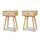 Sängbord 2 st massiv furu 40x30x61 cm brun