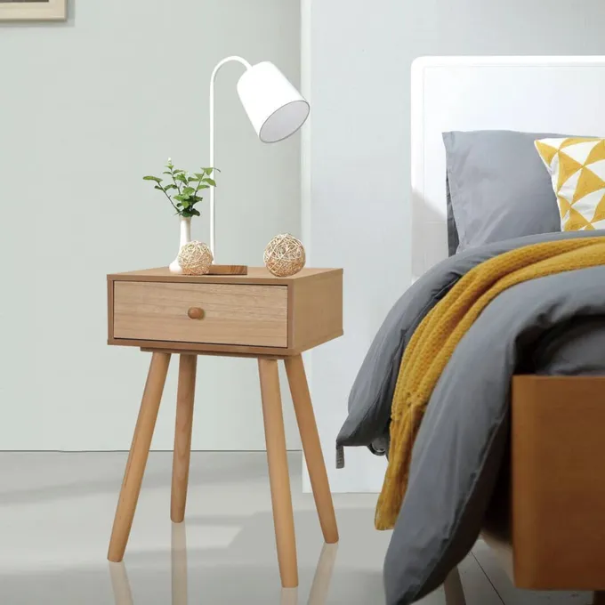 Sängbord 2 st massiv furu 40x30x61 cm brun