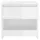 Nattduksbord vit högglans 40x30x39 cm spånskiva