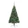 Halv plastgran med LED och julgranskulor grön 120 cm