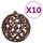Plastgran med LED och julgranskulor svart 210 cm PVC