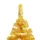 Plastgran med LED och julgranskulor guld 210 cm PET