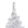 Plastgran med LED och julgranskulor silver 150 cm PET