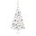 Plastgran med LED och julgranskulor vit 150 cm PVC