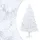 Plastgran med LED och julgranskulor vit 150 cm PVC