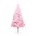 Plastgran med LED och julgranskulor rosa 240 cm PVC 