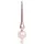 Plastgran med LED och julgranskulor rosa 240 cm PVC 
