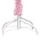 Plastgran med LED och julgranskulor rosa 240 cm PVC 