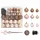 Plastgran med LED och julgranskulor rosa 240 cm PVC 