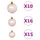 Plastgran med LED och julgranskulor rosa 240 cm PVC 