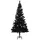 Plastgran med LED och julgranskulor svart 180 cm PVC 