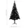 Plastgran med LED och julgranskulor svart 180 cm PVC 