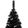 Plastgran med LED och julgranskulor svart 180 cm PVC 