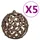 Plastgran med LED & julgranskulor & kottar guld 180 cm