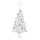 Plastgran med LED och julgranskulor vit 120 cm PVC 