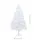 Plastgran med LED och julgranskulor vit 120 cm PVC 