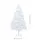 Plastgran med LED och julgranskulor vit 120 cm PVC 