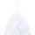 Plastgran med LED och julgranskulor vit 120 cm PVC 