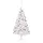 Plastgran med LED och julgranskulor vit 210 cm PVC 