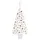 Plastgran med LED och julgranskulor vit 90 cm