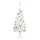 Plastgran med LED och kulor vit 120 cm 