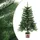 Plastgran med LED och julgranskulor 65 cm grön