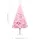 Plastgran med LED och julgranskulor rosa 210 cm PVC 