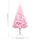 Plastgran med LED och julgranskulor rosa 210 cm PVC 