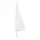 Plastgran för hörn med LED och julgranskulor vit 150 cm PVC 