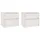Sängbord 2 st vit 40x30,5x35,5 cm massiv furu