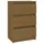 Sängbord honungbrun 40x29,5x64 cm massiv furu