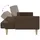 Bäddsoffa 2-sits brun tyg
