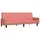 Bäddsoffa 2-sits rosa sammet