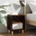 Sängbord med massiva ben Rökfärgad ek 40x30x50 cm