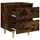 Sängbord med massiva träben rökfärgad ek 40x35x50 cm 