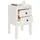 Sängbord 2 st vit 40x35x61,5 cm massiv furu