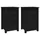 Sängbord 2 st svart 40x35x61,5 cm massiv furu