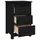 Sängbord 2 st svart 40x35x61,5 cm massiv furu