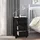 Sängbord 2 st svart 40x35x61,5 cm massiv furu