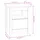 Sängbord vit 40x35x49 cm massiv furu