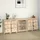 Skänk vit 230x35x80 cm massiv furu