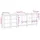 Skänk vit 230x35x80 cm massiv furu