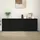 Skänk svart 230x35x80 cm massiv furu