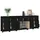 Skänk svart 230x35x80 cm massiv furu