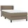 Ramsäng med madrass taupe 90x200 cm tyg