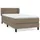 Ramsäng med madrass taupe 90x200 cm tyg
