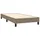 Ramsäng med madrass taupe 90x200 cm tyg