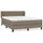 Ramsäng med madrass taupe 140x190 cm tyg