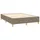 Ramsäng med madrass taupe 140x190 cm tyg