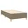 Ramsäng med madrass taupe 80x200 cm tyg